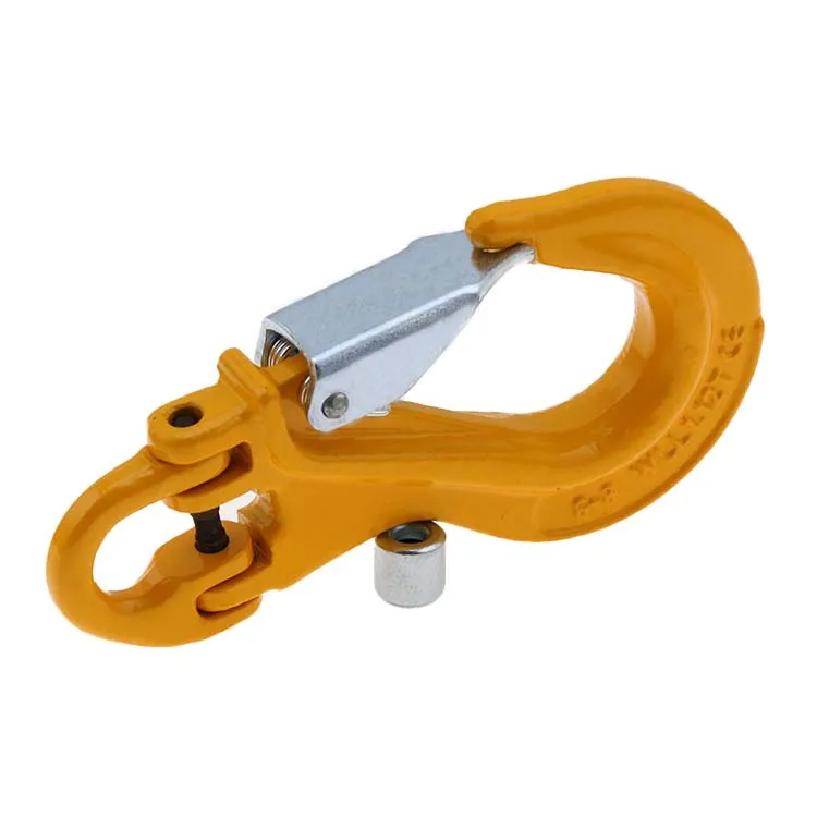 5.3 Ton G80 Lifting Sling Hook with Half Link Half Link Safety Latch Clevis Winch Cable Hook