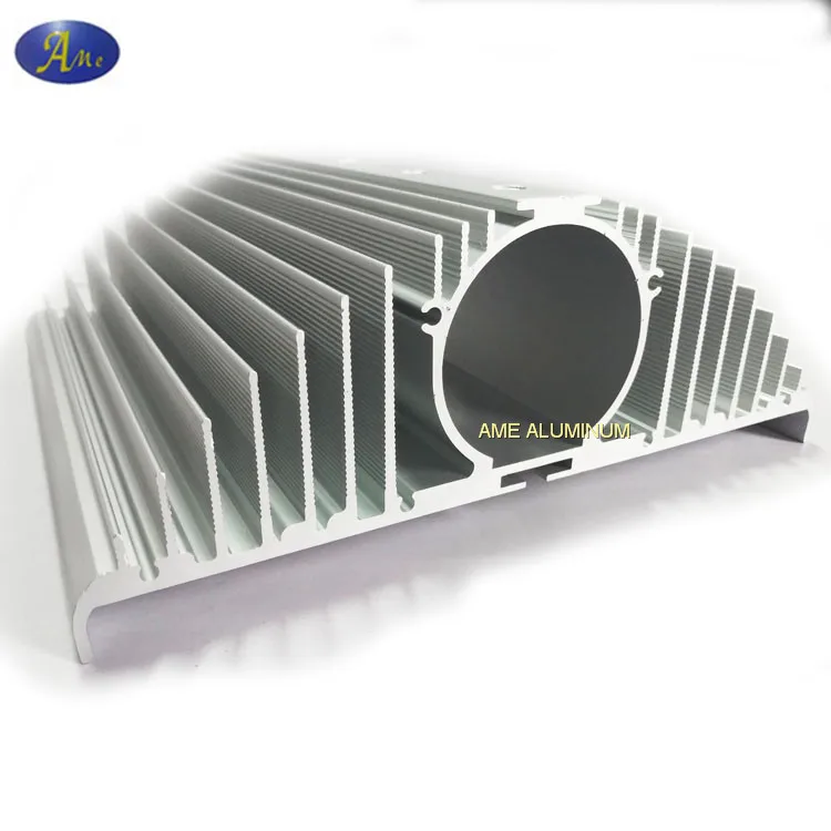 Aluminum Profile LED Heat Sink with Welding Heat Pipe Zipper Fin Soldering Heatsink