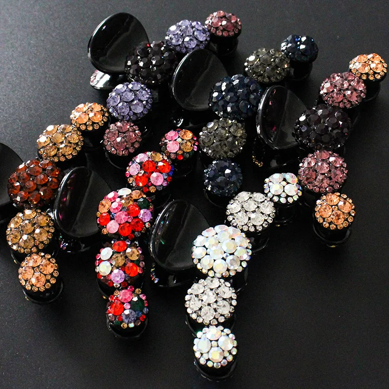 Crystal Hair Claws Colorful Shiny Hairclip Barrettes Women High Quality Hair Clip Rhinestone Hairpins Hair Accessories