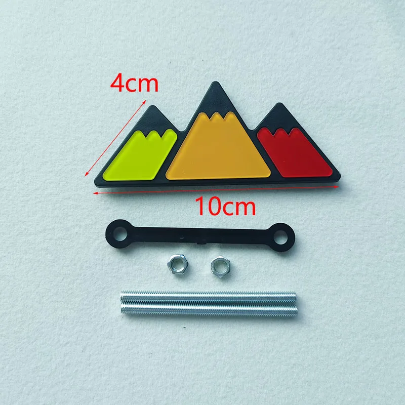 Factory Outlet Customized ABS Electroplating 3D Logo Car Body Decoration Tri-color Front Grill Emblem Badge Sticker