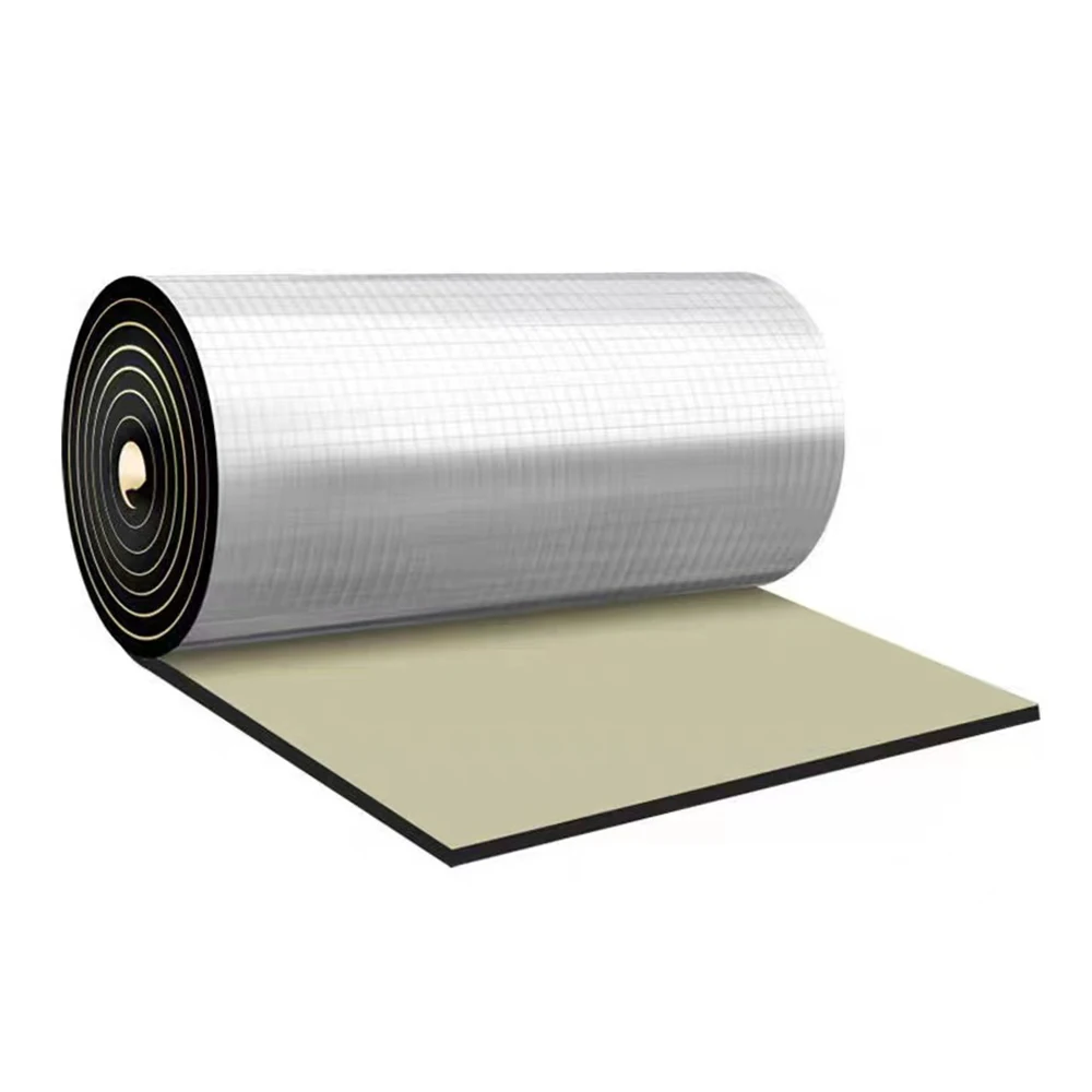 Funas aislante termico insulated  sheet rubber insulation heat insulation  50mm thickness rubber foam board with aluminum foil