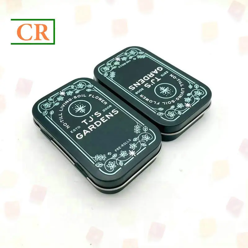 New Child Proof Tin Box for 4 Packs Half Gram Cigarette Packaging With Embossing and PS Insert