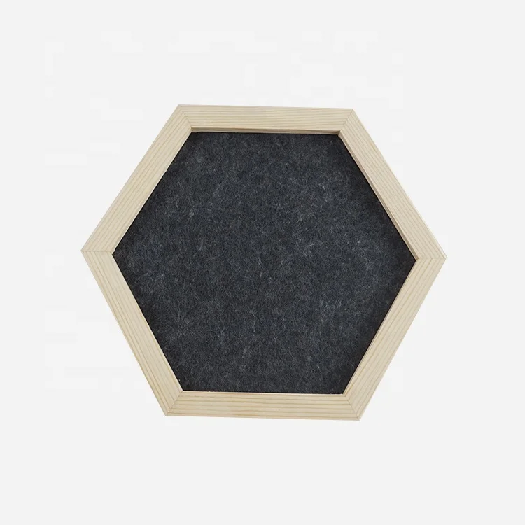 
Custom enamel pin display board felt hexagon frame bulletin board 