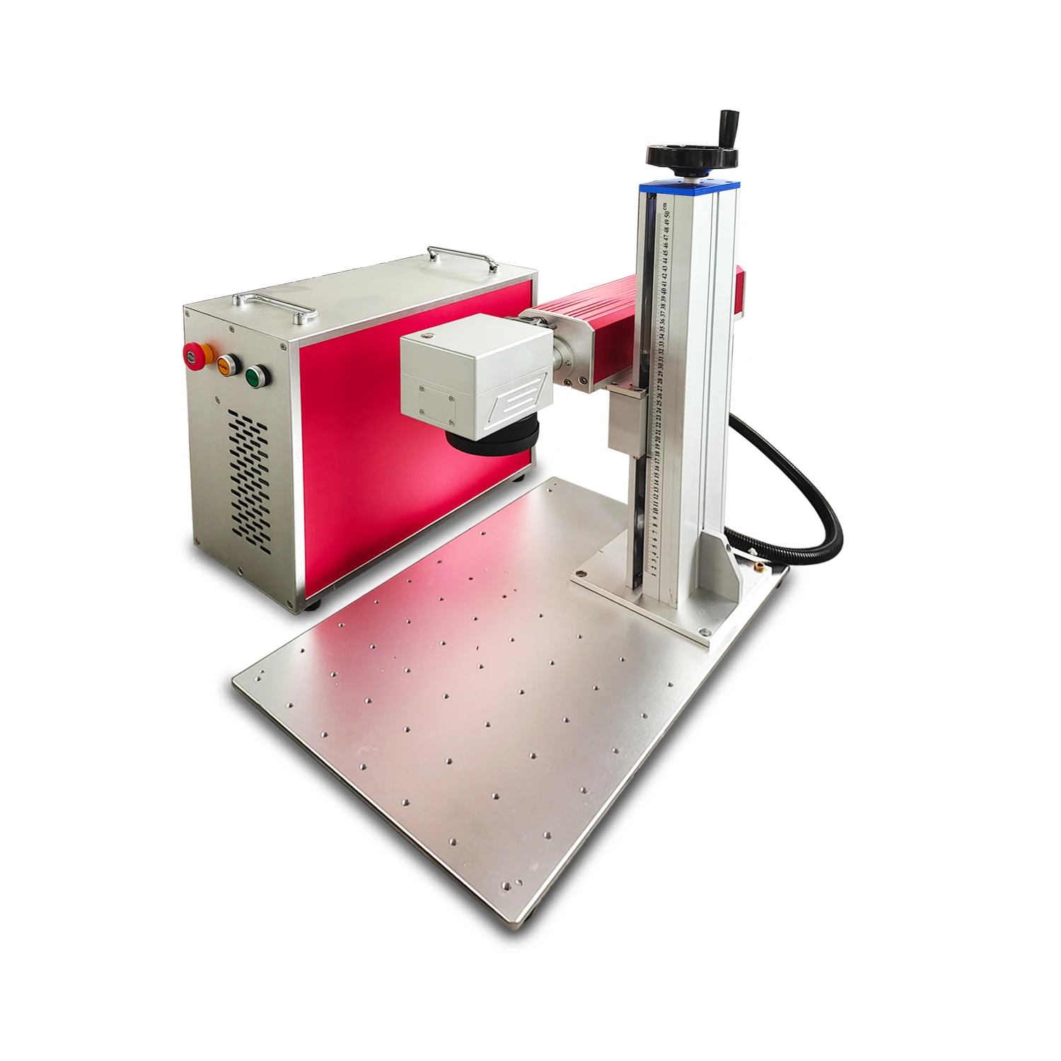 50W Raycus Fiber Laser Cutting Machine with 300*300mm Wavelength Lens Genuine EZCAD 2.0 Control Lightburn Software For Sale