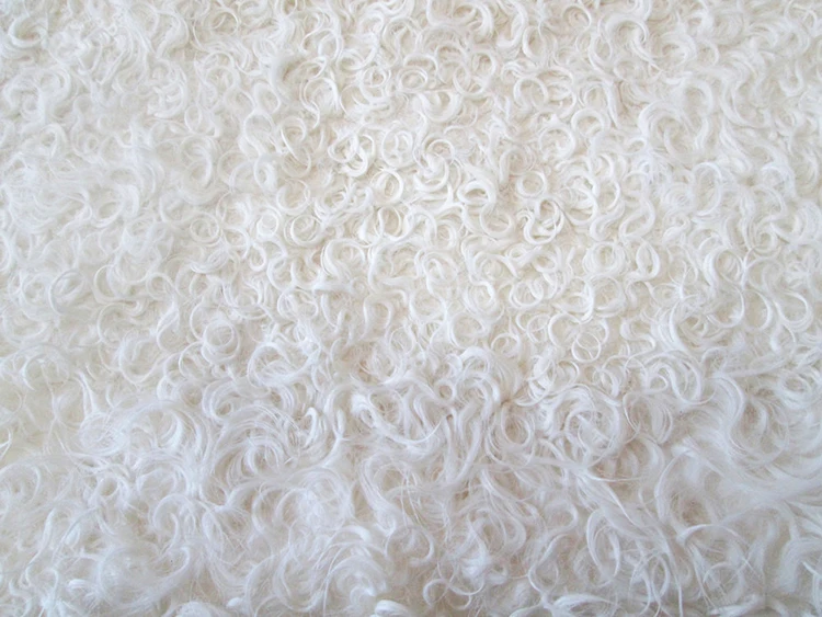 Factory White Curly Kalgan Lamb Fur Skin Big Hair Cheap Price High Quality Kalgan Lamb Fur Plate
