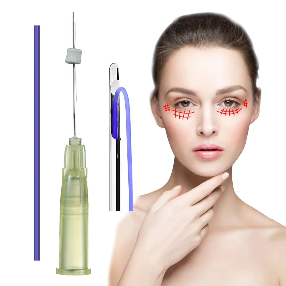 Plla Pcl Pdo Threads Blunt Type Wrinkles Removal 30g 25mm 38mm Pdo Eye Thread For Eyes Lift