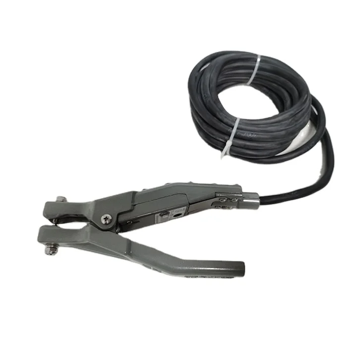 Static grounding and earthing clamps with alarms