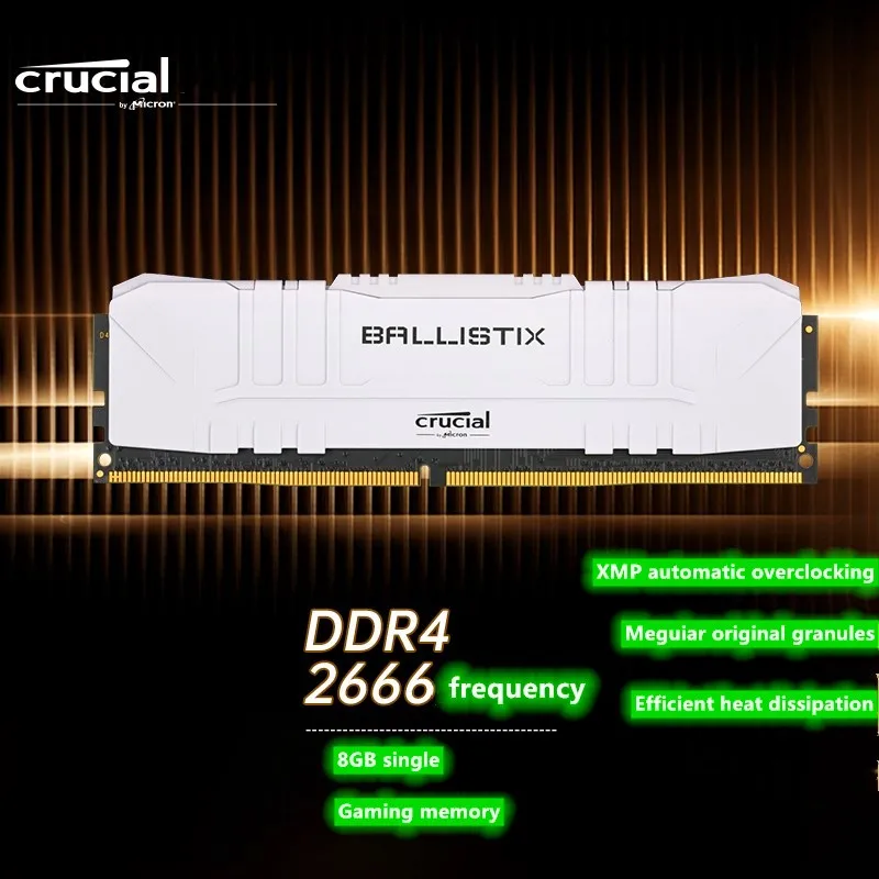 Entscheidendes 8 ГБ DDR4 2666 Frequenz-рабочий стол-Speicher modul Ballistix Platinum Win Series-Spiele von White Meguiar