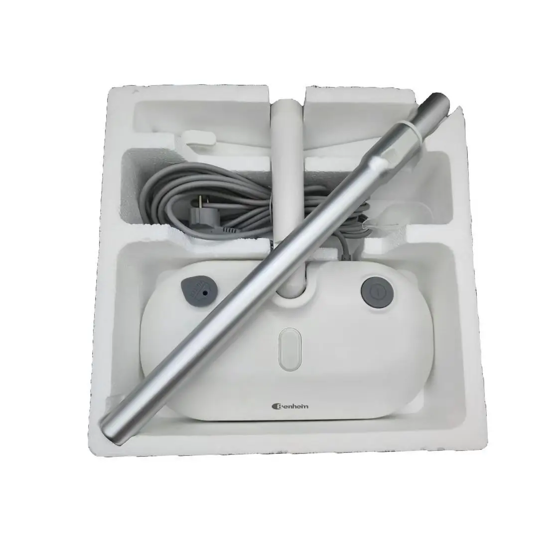 Best selling Continuous Steam 1000w Telescopic Connecting Rod White Electric Steam Mop With Foot Switch