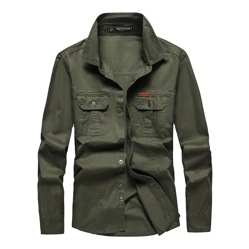 Low MOQ Solid Oliver Double Pockets Work Shirt Plain Gentleman Jack Outdoor Cotton Shirts Quality Doordash Shirt Mens Worker