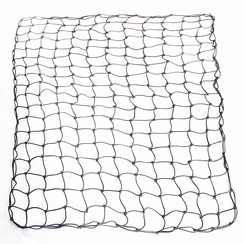 Premium Quality Black Mesh Pocket Trunk Shipping with 12 steel Carabiner Roof Basket Netting Rack Net Car Trunk Rear