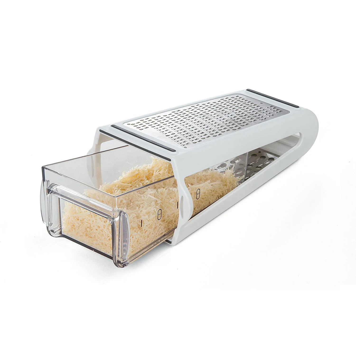 good quality 2-way grater with measure container kitchen tools for vegetables fruits