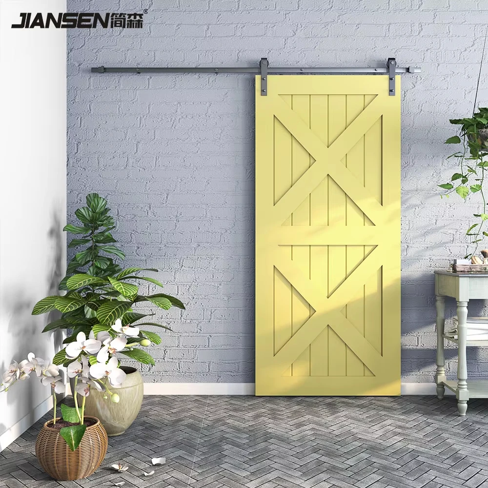 American Style Barn Door Rail sliding Wooden Door Hardware Household Sliding Barn Door Hardware Kits