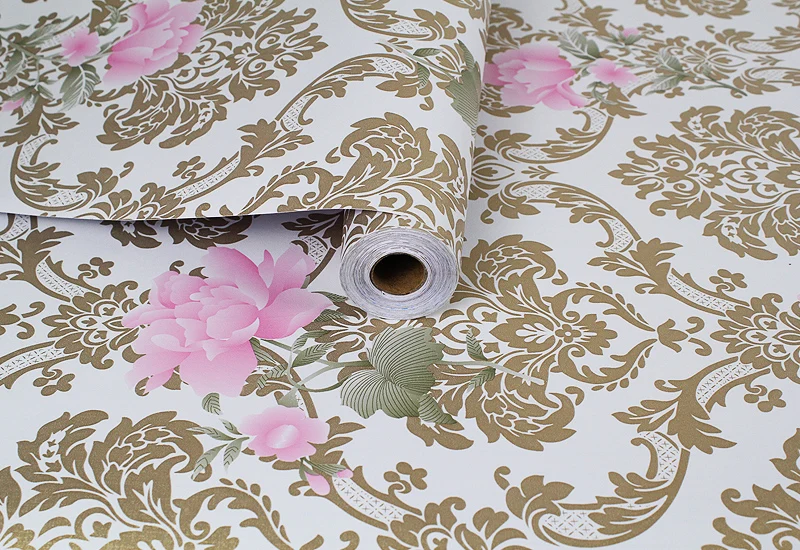 Deluxe 3D Waterproof Wallpaper Bedroom  Decorative water proof wallpaper self adhesive floral wallpaper