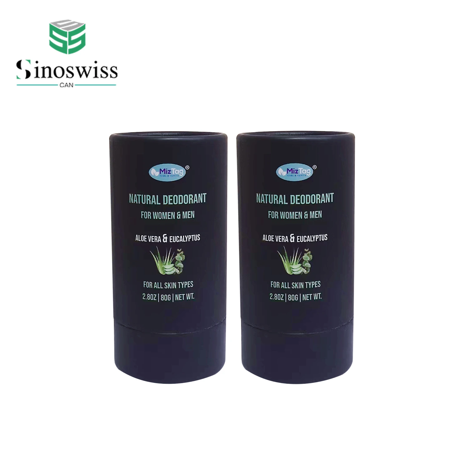 Biodegradable Kraft Cardboard Cosmetic Lip Balm 40g 60g Twist Up Deodorant Solid Fragrance Stick Paper Tube Packaging Container