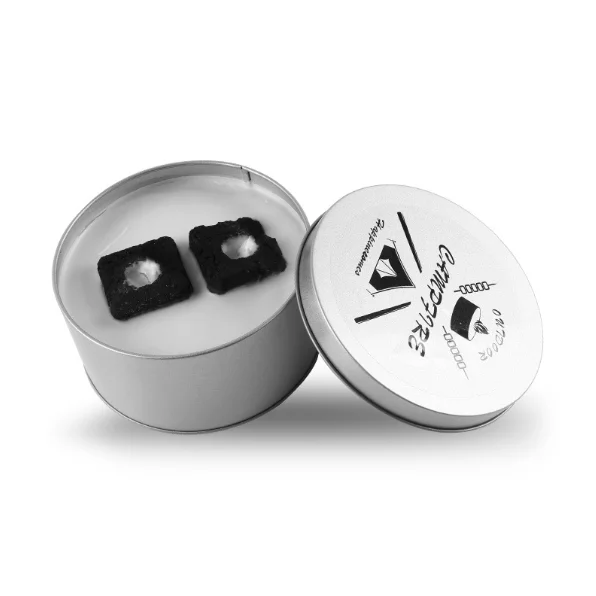 Wholesale Soy Wax Portable Bonfire Smokeless Fire Pit Custom Tin Jar Outdoor Camping Mini Fireplace Table Long Time