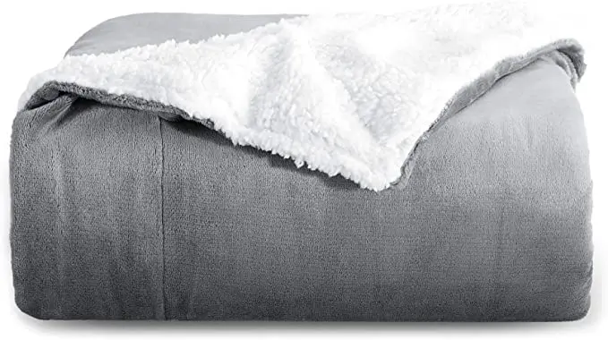 Fleece Throw Blanket for Couch  White Thick Fuzzy Warm Soft Blankets and Throws for Sofa 50x60 Inches