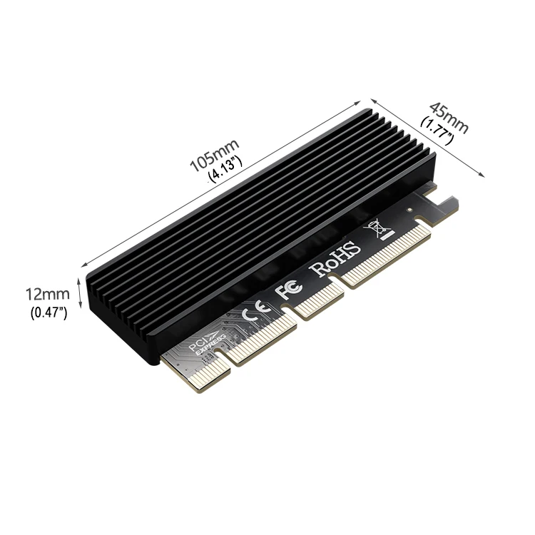 Hot Selling M.2 NVMe SSD M2 Adapter to PCIE 3x16 Converter Card with M Key Interface for 2230 2242 2260 2280 SSD