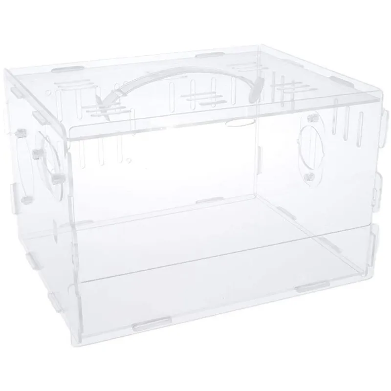 YAGELI оптом Изготовленный На Заказ Прозрачный Акриловый убийца комаров мышь обитания дом Акриловые мелких домашних животных клетка