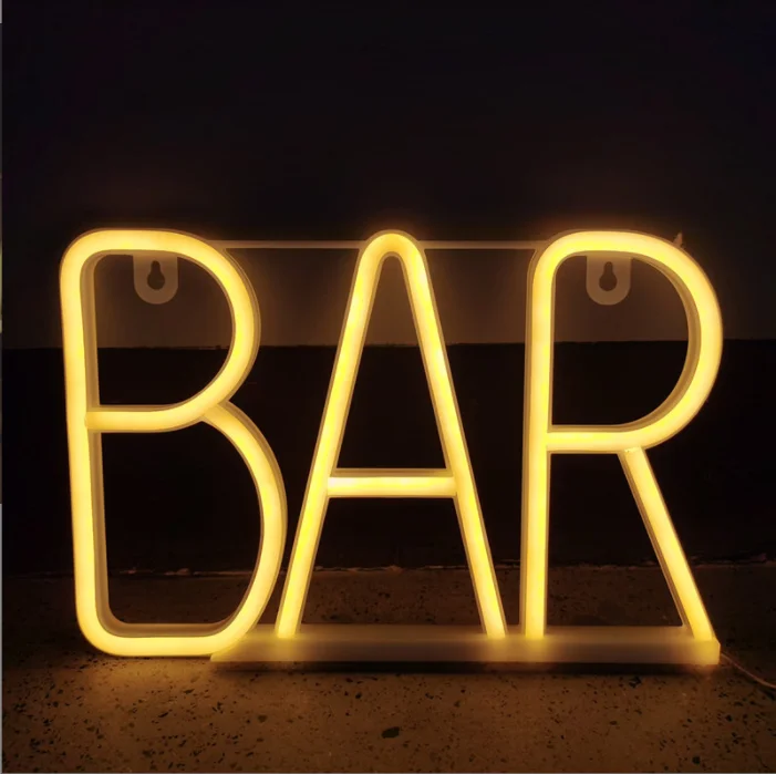 11.2' Beer Cocktail Usb Battery Operated Neon Light Night Lamp Led Bar Neon Sign For Pub Club Party Bar Bistro Hotel Decoration
