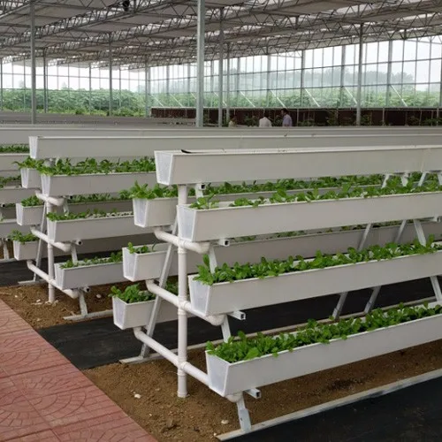 High production 3 layers Greenhouse Hydroponics Strawberry PVC trough for planting strawberry/vegetables
