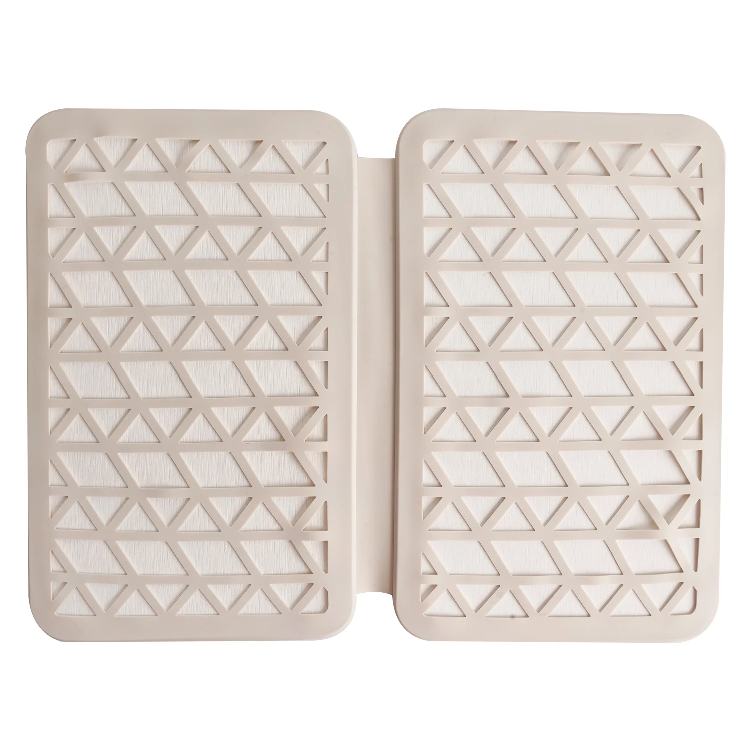 Skymoving New Folding Silicone Diatomite Stone Dish Drying Mat | Anti-Slip Kitchen Counter Mat with Silicone Webbing