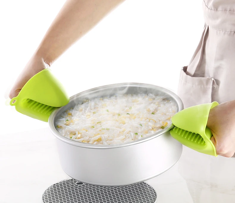 Custom Logo Heat Resistant Kitchen Oven Mitts Microwave Silicone Rubber Baking Gloves