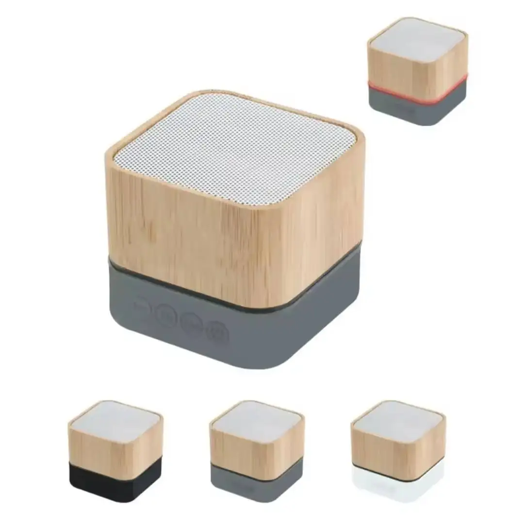 Wood Speaker Rechargeable Speaker Portable Wireless Square Mini Speaker