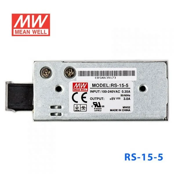 RS-15-5 ENCLOSED 15W 5V slim Mean well Single Switching Power Supply