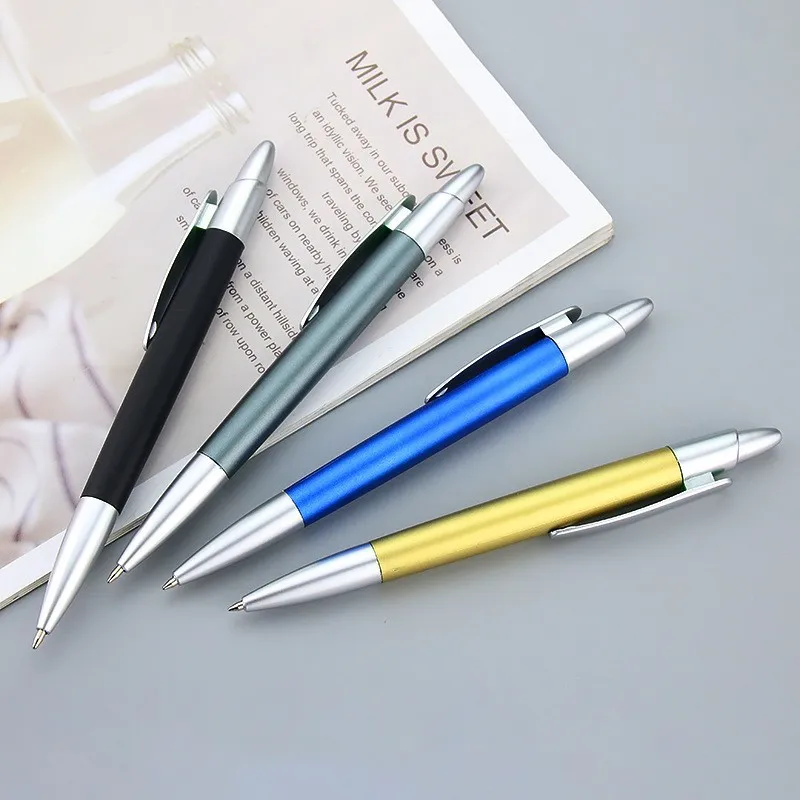 Custom LOGO Spray paint pen stick blue ink press ballpoint pen