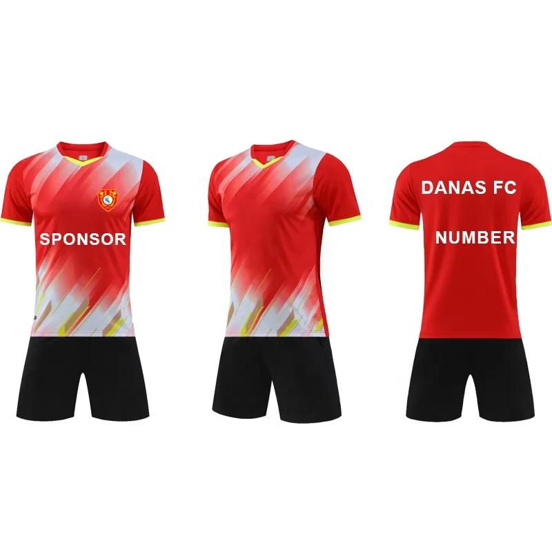 2024 Factory OEM Service Soccer Wear 100% Polyester Youth Soccer Jersey Customize Your Own Name Blank Football Jersey Set