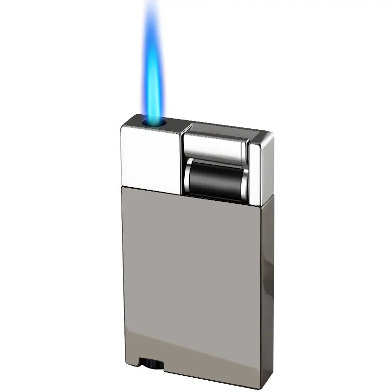 Cigarette Lighter Originality Rocker Arm Ignition Switch Metal Blue Fire Butan Gas Lighter