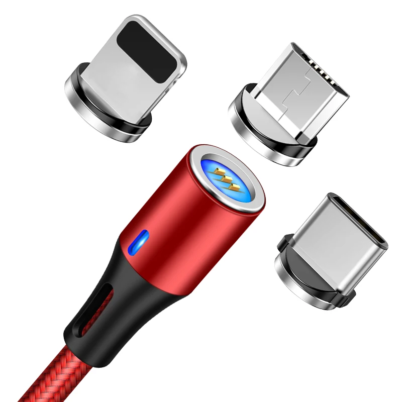 
Factory price 3A fast charge 3 in 1 cable usb magnetic micro usb fast charging data cable for iphone type c magnetic usb cable 