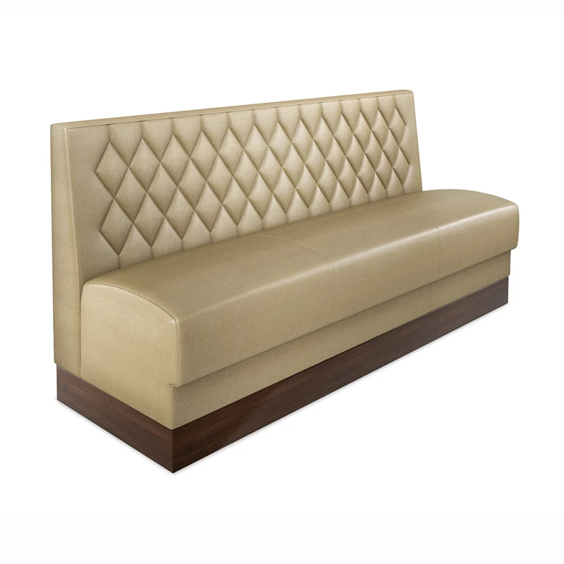 Modern PU Leather Restaurant Wooden Booth Sofas Seating Furniture For Sale