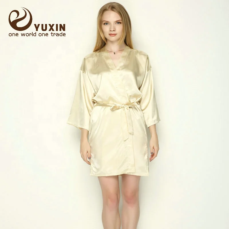 wholesale cheap bride satin robe