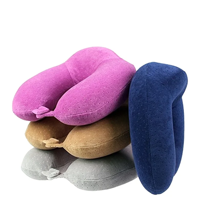 Wholesale U Shape Massage Travel Neck Pillow Set Memory Foam Pillow