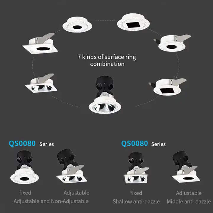 HUAYI Drop Shipping Project Aluminum 14w Indoor Market Museum Recessed Ceiling Led Spotlight