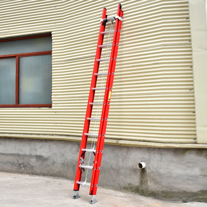 Fiberglass 2/3 sections extension Ladder folding industry insulation ladder