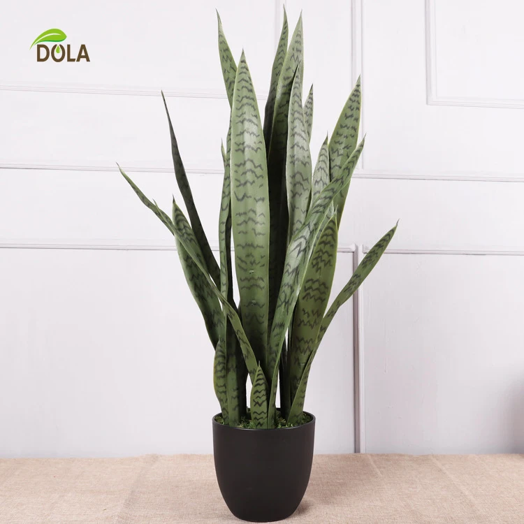 DOLA Plastic Artificial Bonsai Snake Plant Sansevieria Agave Artificial Ornamental Plant Artificial Snake Plant