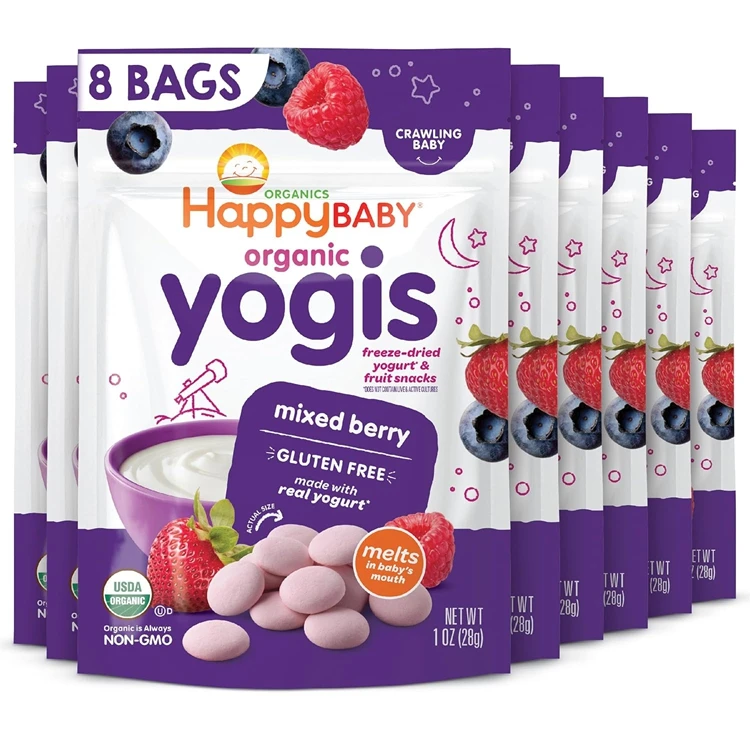 Custom Plastic Freeze-dried Yogurt Bag Smell Proof Stand Up Pouch Freeze Dried Candy Gummy Packaging Bags