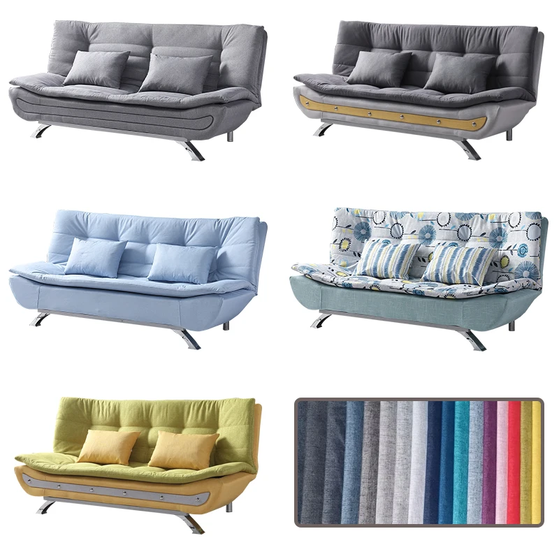 Popular customization bed with PU cushions 1.2m folding sofa bed mechanism variety colors sofa modern bed folding chair