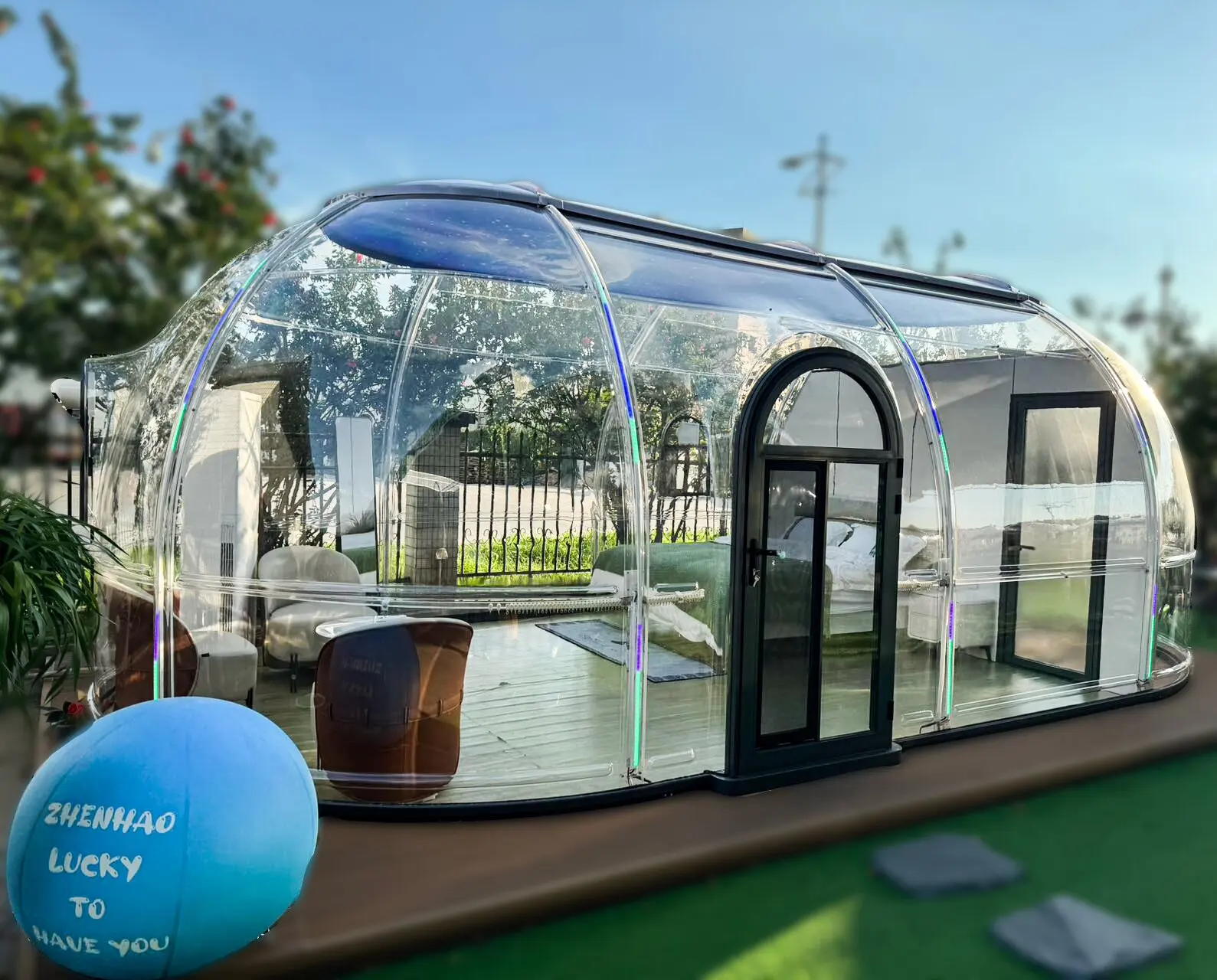 Outdoor Bubble Room Polycarbonate Starry Sky Room Transparent Bubble House for Garden