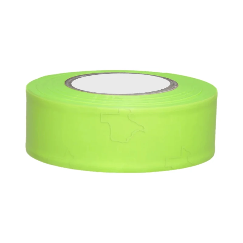 Detectable 1.5inch 2inch 100ft 600ft neon lime green yellow orange surveyor marking flagging texas tape roll