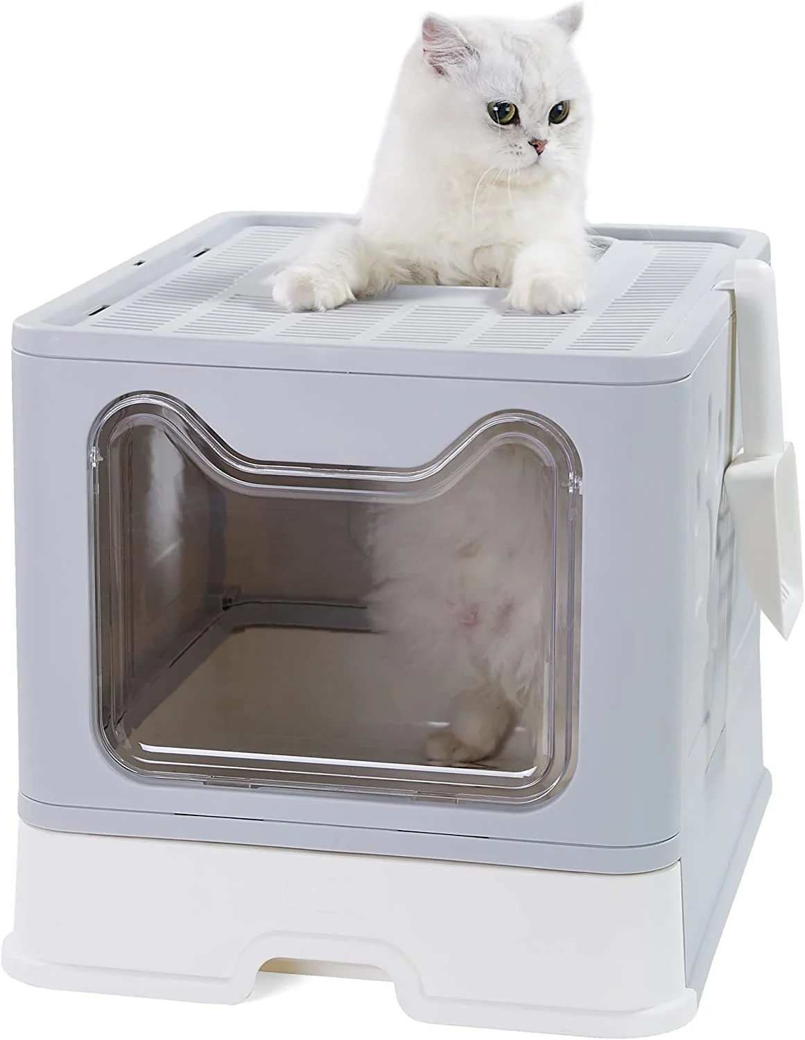 Leyou Pet Foldable Drawer Small Packing Pet Cat Litter Boxes Toilet