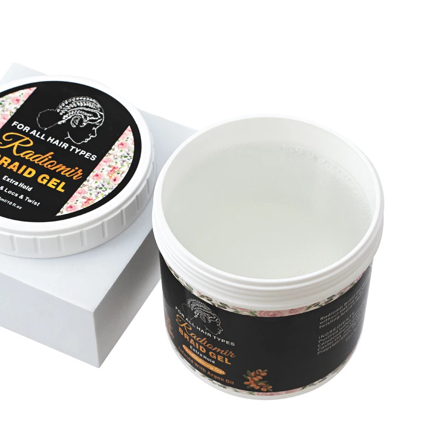 OEM ODM private label extra hold braiding hair gel neat braid conditioning shining hair gel
