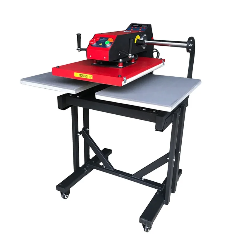 CUYI  High quality Pneumatic 40*60 cm double stations Upper slip automatic heat press machines sublimation machine for T shirt