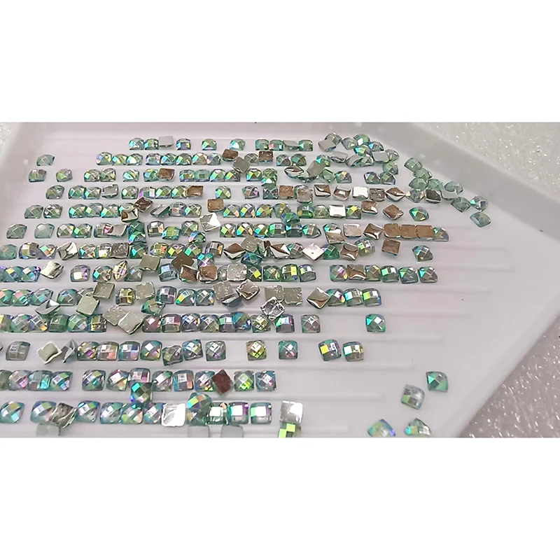New DMC 958# square crystal AB beads resin crystal diamond drills AB diamond puzzle accessories