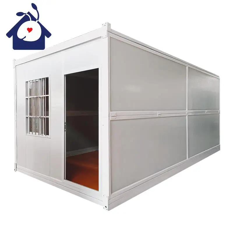 China Flat Pack Prefabricated Fast Foldable Portable Modular 20ft 40ft Folding Mobile Container Tiny House Homes Office Sale