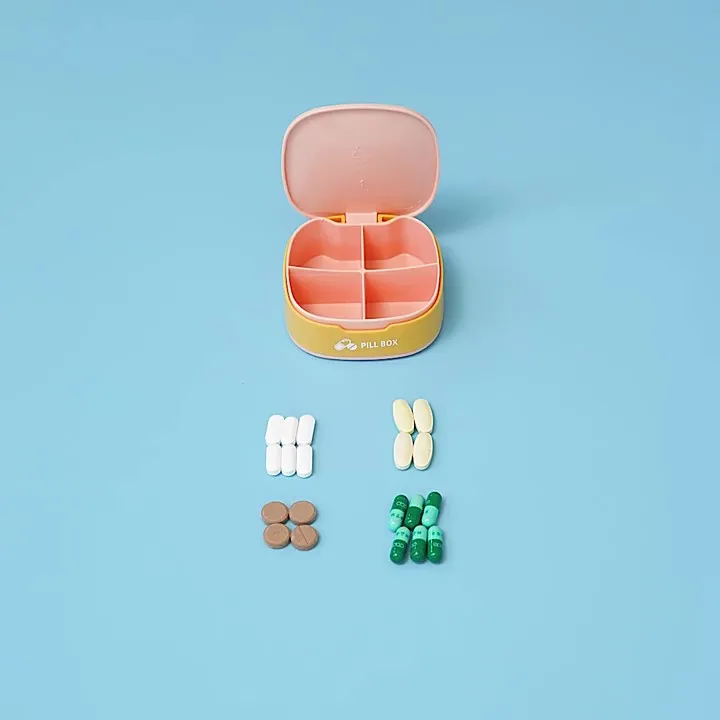 Hot sale Mini portable pill box Medicine case for baby adult elder daily and travel use