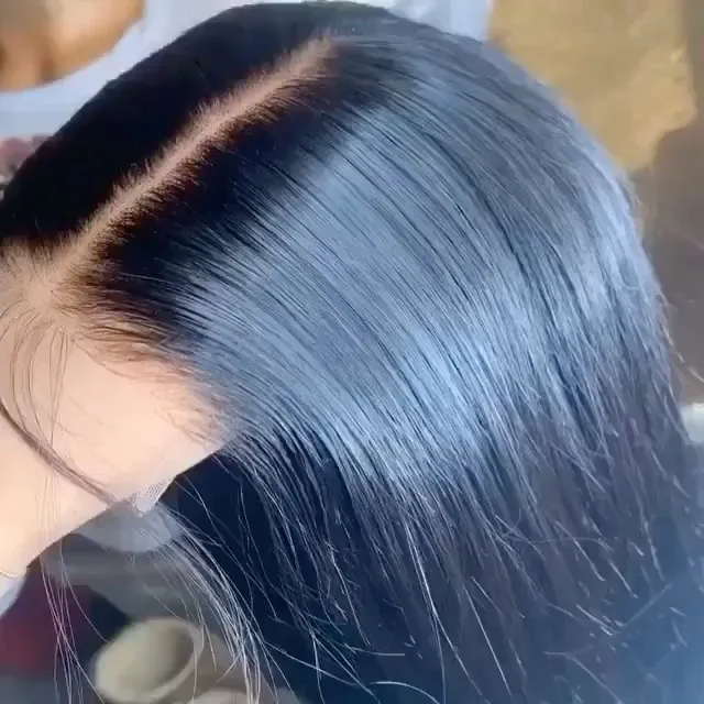 
Парик Из прямых бразильских человеческих волос, парик на сетке спереди и парики из натуральных волос 